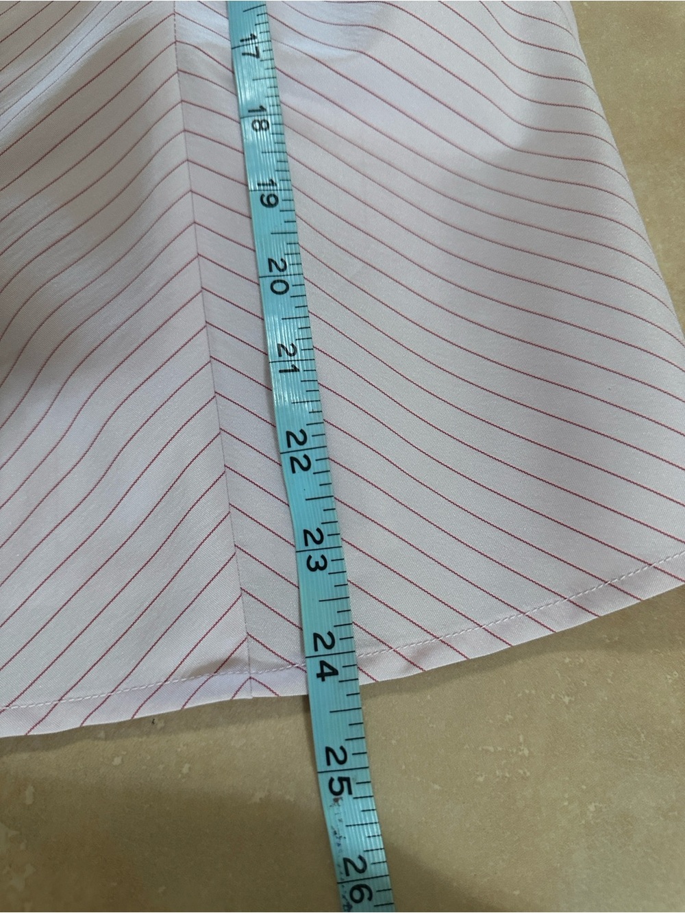 Women’s Pink Striped Zip top & bottom-Front Dress Shirt - Picture 8 of 8